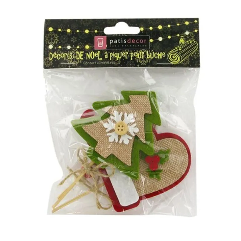 3 Décors De Noël Assortis En Feutrine Theme 3