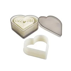 7 Découpoirs Coeurs Lisses Assortis Patisdecor