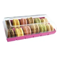 Boite 12 Macarons Rose Fuchsia