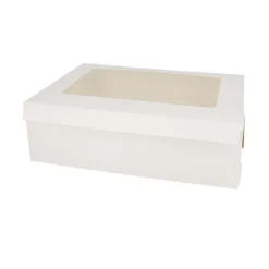 Boite Cupcakes Blanche Rectangulaire Patisdecor