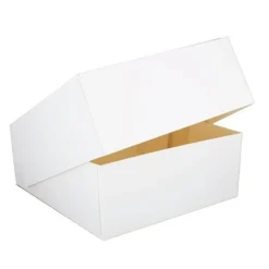 Boite Patissiere Blanche Carree 35 X 35 X 8 Cm Patisdecor