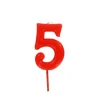 Bougie Anniversaire Chiffre 5 Rouge Patisdecor