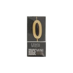 Bougie Anniversaire Doree Chiffre 0 Patisdecor