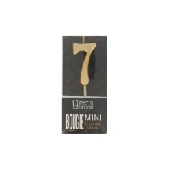 Bougie Anniversaire Doree Chiffre 7 Patisdecor