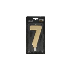 Bougie Anniversaire Doree Xxl Chiffre 7 Patisdecor