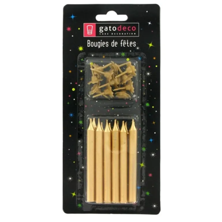 Bougie Doree Patisdecor (X 12)