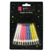 Bougies D'Anniversaire 6 Cm Assorties Patisdecor (X 24)