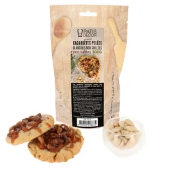 Cacahuetes Pelees Blanchies Non Grillees Non Salees 300 G