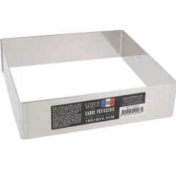 Cadre A Mousse Inox H 4,5 Cm 18 X 18 Cm Patisdecor