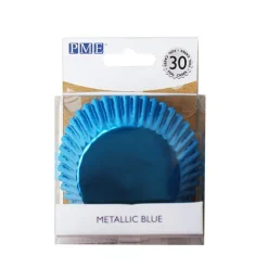 Caissette Cupcake Bleu Metallise Pme (X30)