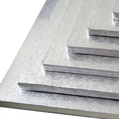 Cake Drum Carre Argent 20 X 20 Cm Patisdecor