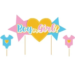 Cake Topper Assortis Theme Gender Reveal