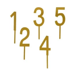 Cake Topper Chiffres Dores