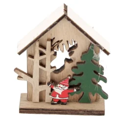 Cake Topper En Bois Chalet De Noël Patisdecor