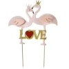 Cake Topper Flamants Roses Love Patisdecor