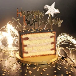 Cake Topper Happy Birthday Dore