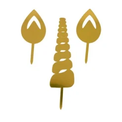 Cake Topper Licorne Dores