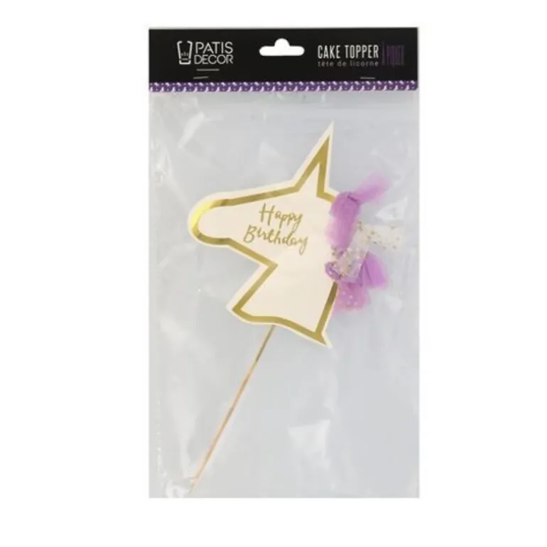 Cake Topper Tete De Licorne Patisdecor