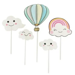 Cake Toppers Nuages Et Montgolfiere