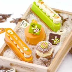 Carres Chocolat Lapins A Lunettes Joyeuses Pâques Assortis (X80)