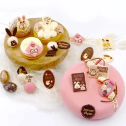 Carres Chocolat Lapins A Lunettes Joyeuses Pâques Assortis (X80)