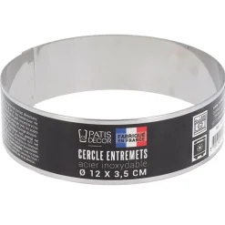 Cercle A Entremets Inox H 3,5 Cm 12 Cm Patisdecor