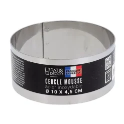 Cercle A Mousse Inox H 4,5 Cm 10 Cm Patisdecor