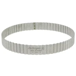 Cercle A Tarte Cannele Et Perfore Inox H 3 Cm De Buyer
