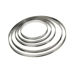 Cercle A Tarte Inox A Bords Roules H 2 Cm