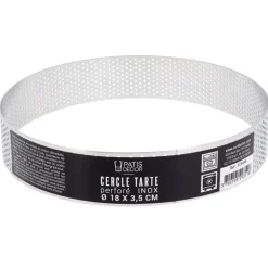 Cercle A Tarte Perfore Inox H 3,5 Cm 17 Cm Patisdecor
