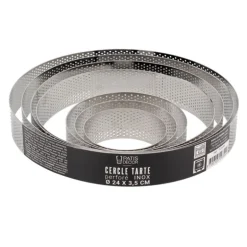Cercle A Tarte Perfore Inox H 3,5 Cm 17 Cm Patisdecor
