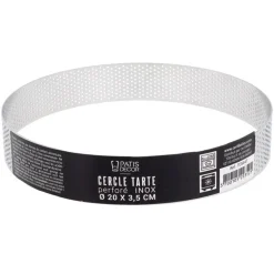Cercle A Tarte Perfore Inox H 3,5 Cm 20 Cm Patisdecor