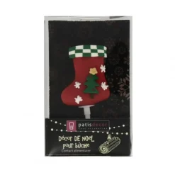 Chaussette De Noël Decoree Sur Pique Patisdecor