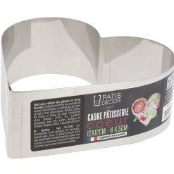 Coeur A Mousse Inox H 4,5 Cm L 12 Cm Patisdecor