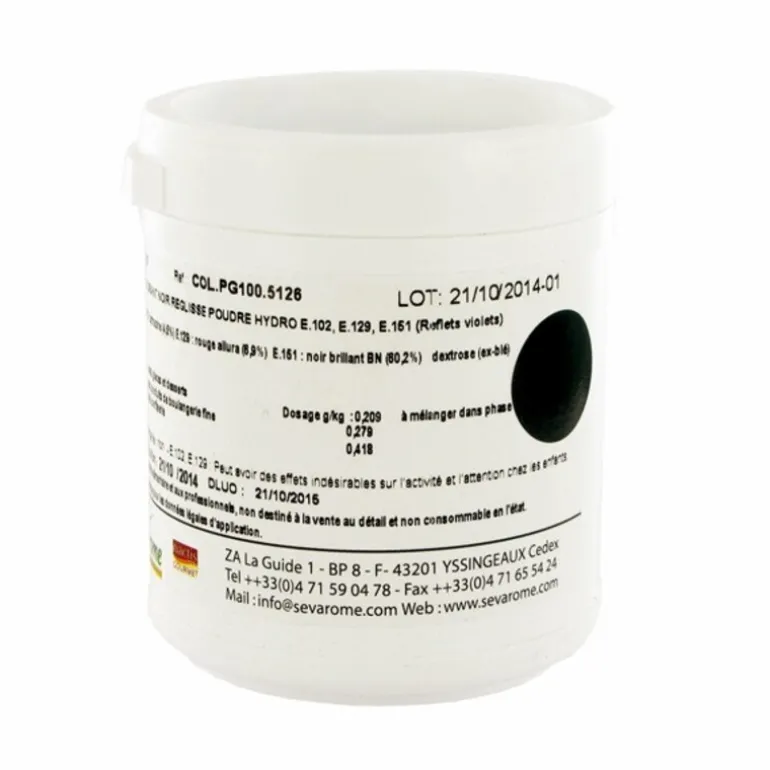 Colorant Poudre Alimentaire Noir Reglisse 100 G