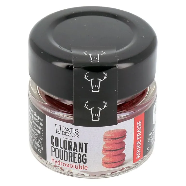 Colorant Poudre Hydrosoluble Rouge Fraise 8 G