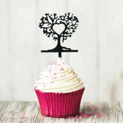 Cupcake Toppers Arbres Coeurs (X 8)