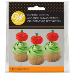 Cupcake Toppers Citrouille Wilton (X12)
