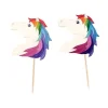 Cupcake Toppers Tetes De Chevaux Arc-En-Ciel (X 20)