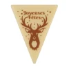 Décoration Bûche De Noël Motif Cerf En Chocolat Blanc (X108)