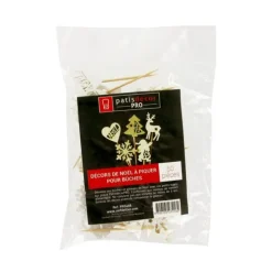 Décors De Noël En Bois Vintage Paillete (X50)