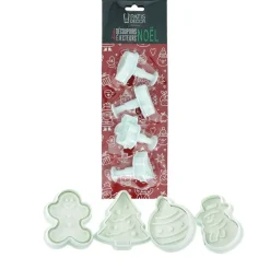 Découpoirs Éjecteurs Assortis Theme Noël (X 4)