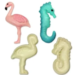 Découpoirs Relief Flamant Rose Et Hippocampe (X2)
