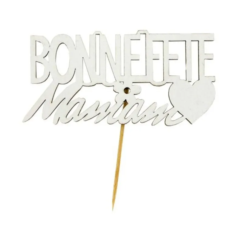 Decor Bonne Fete Maman Sur Pique (X30)