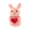 Decor Comestible Lapin Rose Coeur 4,5 Cm