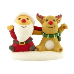 Decor Comestible Pere Noël Et Renne Assis