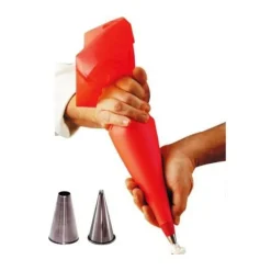 Ensemble Poche Patissiere Souple + 2 Douilles