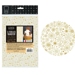 Feuilles Transfert Flocons Patisdecor (X5)