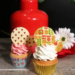 Feuilles Transfert Scandinave Et Coeurs Assorties Patisdecor (X4)