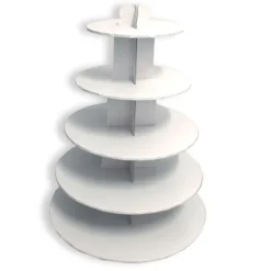 Grand Presentoir Cupcakes Blanc Rond